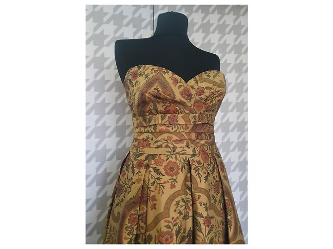 Kay Unger Seidenkleid mit Blumenmuster Mehrfarben - Ansicht 2