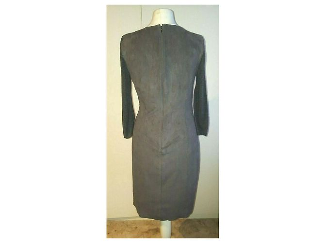 Elie Tahari Wildleder graues Kleid - Ansicht 3