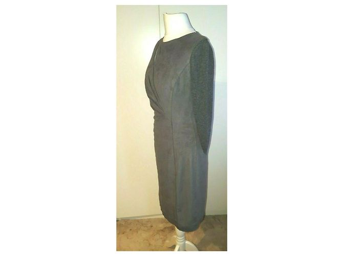 Elie Tahari Wildleder graues Kleid - Ansicht 6