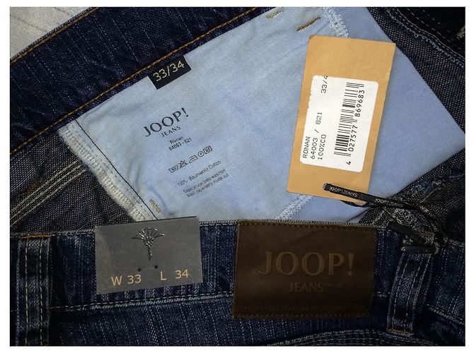 Joop! Novo com a marca "Ronan" Jeans de algodão jeans de perna larga azul Flares - vista 5