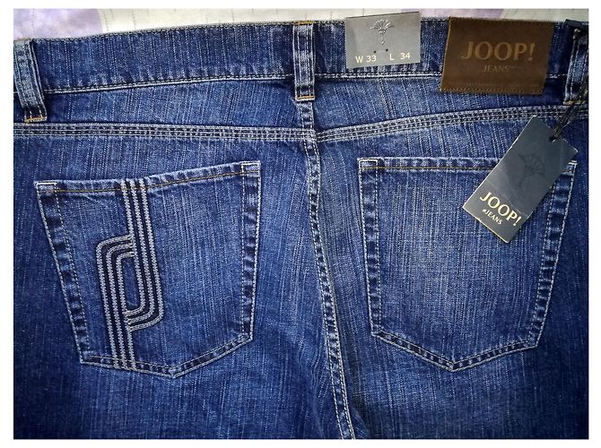 Joop! Novo com a marca "Ronan" Jeans de algodão jeans de perna larga azul Flares - vista 7