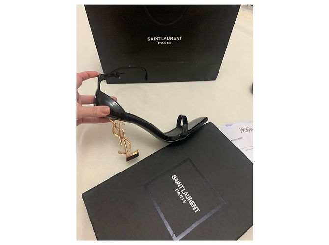 Yves Saint Laurent Sandale - Tam.37 Schwarz - Ansicht 6