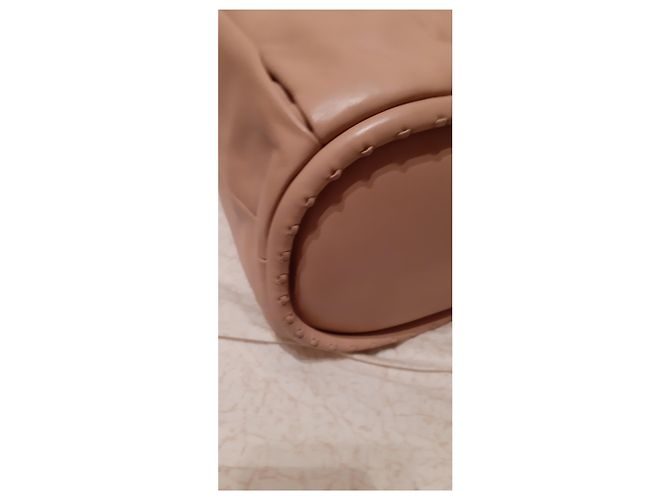 Borsa Christian Dior in pelle beige - vista 3