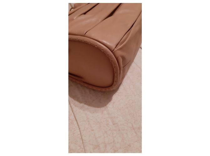 Borsa Christian Dior in pelle beige - vista 4
