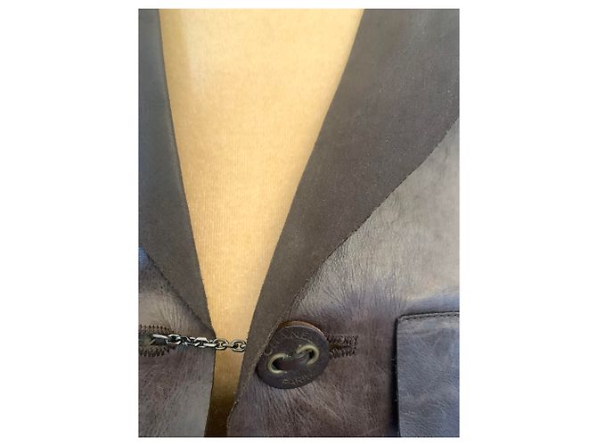 Chanel Lederjacke Braun - Ansicht 4