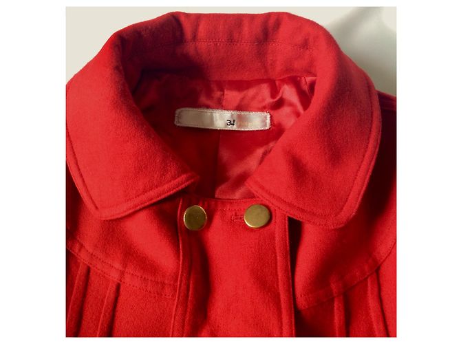 3.1 Phillip Lim Chaqueta roja de lana / algodón - vista 2