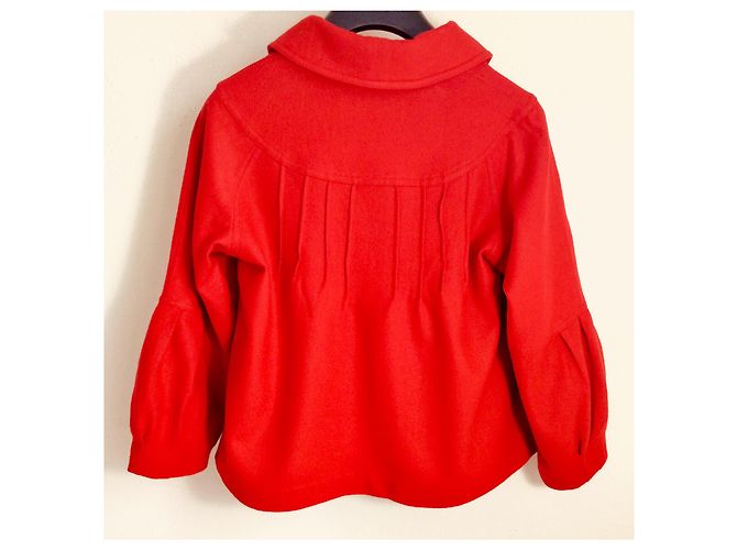 3.1 Phillip Lim Chaqueta roja de lana / algodón - vista 5