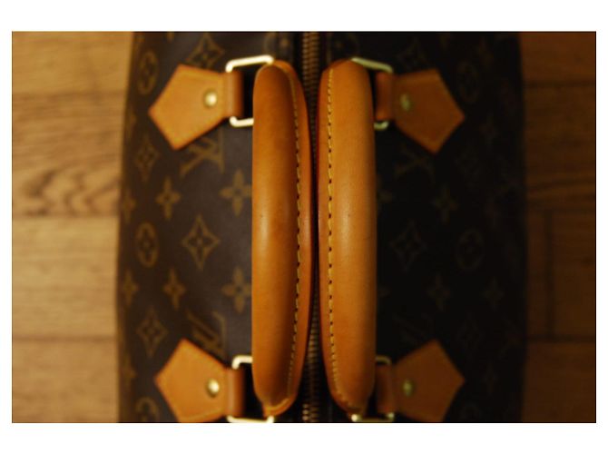 Louis Vuitton Speedy 35 Borsa a mano in pelle marrone - vista 10