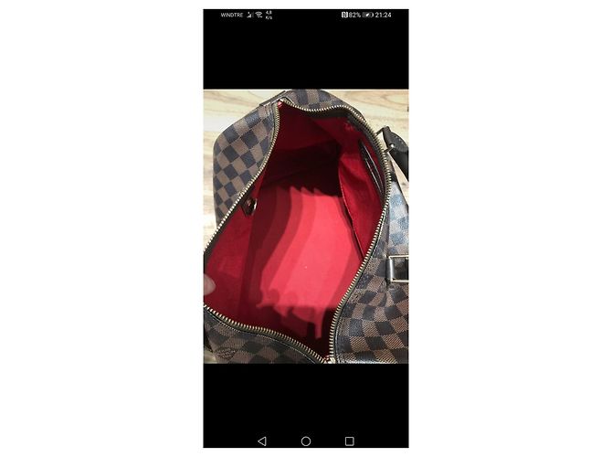 Louis Vuitton Speedy 35 Borsa a mano in pelle marrone - vista 4