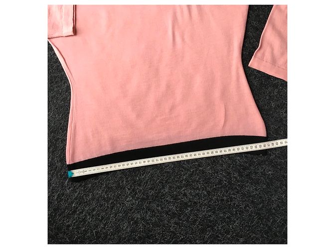 John Smedley Lavallière Wollpullover Schwarz Rosa Pink - Ansicht 17