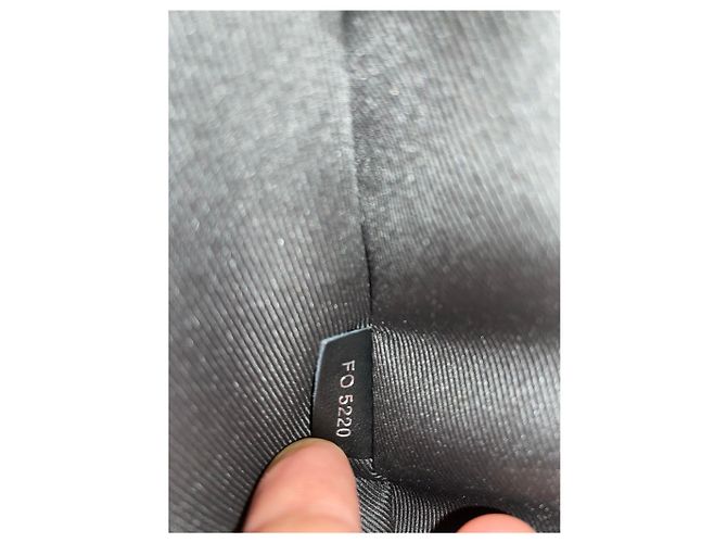 Louis Vuitton Keepall Virgil Abloh Damier ha distorto Nero Bianco Arancione - vista 7