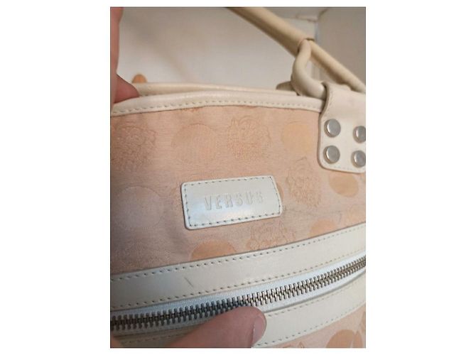 Bolso de hombro Versus Versace vintage Blanco roto - vista 4