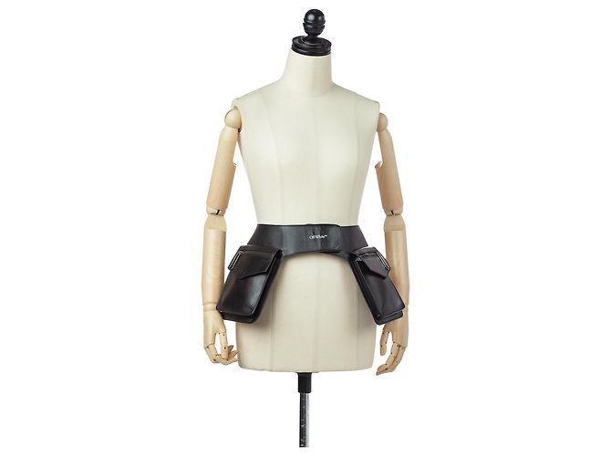 Off White Schwarz gefütterte Tasche Leder Gürteltasche - Ansicht 6