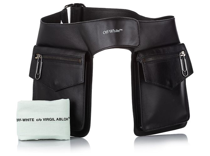 Off White Schwarz gefütterte Tasche Leder Gürteltasche - Ansicht 8