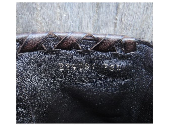 Botas Gucci en potro p 39,5 Marrón oscuro - vista 8