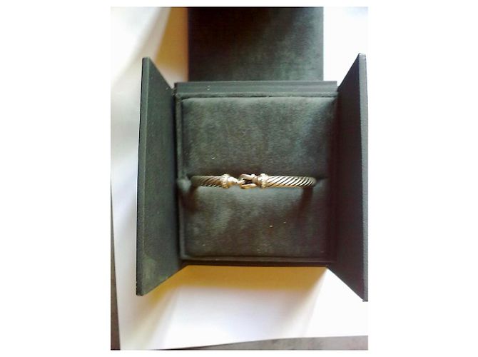 Bracciale David Yurman Cable 5mm Argento e Diamanti - vista 2