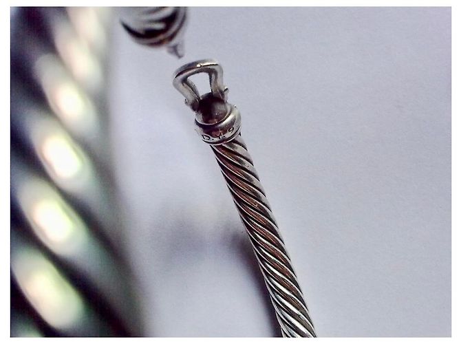 Bracciale David Yurman Cable 5mm Argento e Diamanti - vista 3