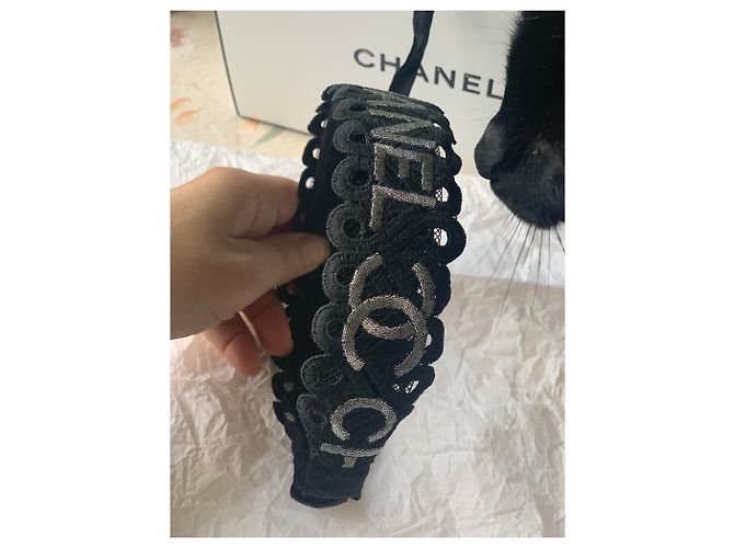 Chanel Haarschmuck Schwarz Silber - Ansicht 12