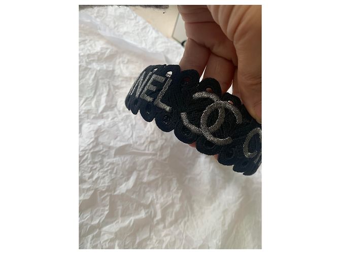 Chanel Haarschmuck Schwarz Silber - Ansicht 2