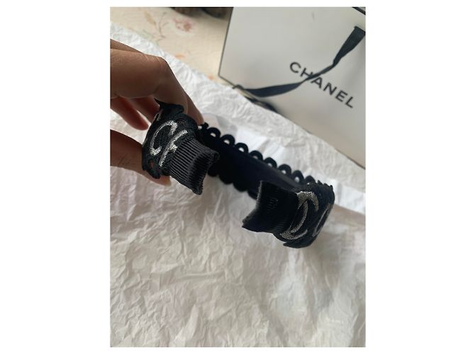 Chanel Haarschmuck Schwarz Silber - Ansicht 5