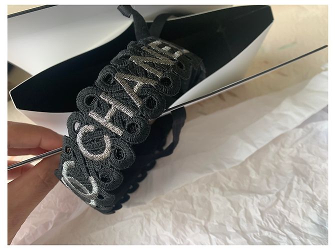 Chanel Haarschmuck Schwarz Silber - Ansicht 6