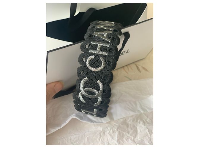 Chanel Haarschmuck Schwarz Silber - Ansicht 8