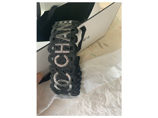 Chanel Haarschmuck Schwarz Silber - Ansicht 9