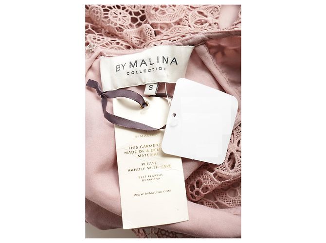 Autre Marque By Malina Spitzenkleid Rosa Asche Polyester Größe S Pink - Ansicht 3