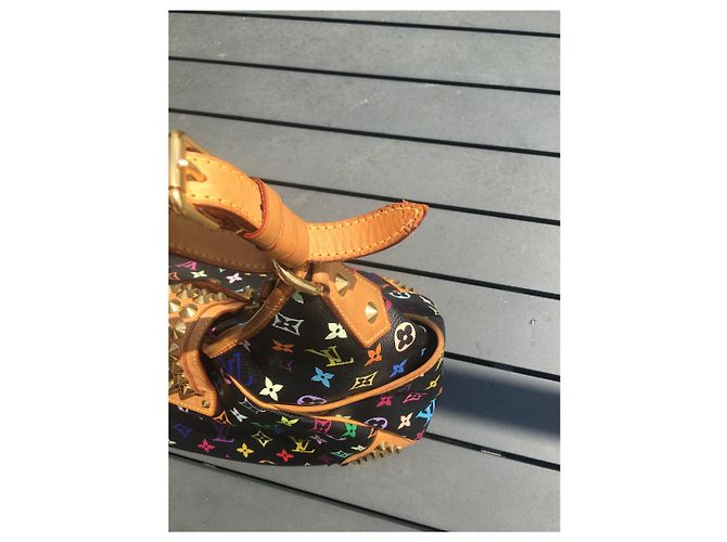 Bolsa Louis Vuitton Chrissie Preta de Couro Multicor - vista 2