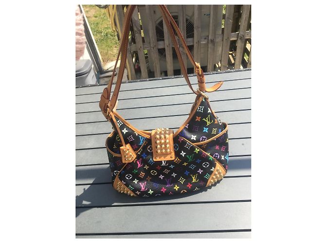 Bolsa Louis Vuitton Chrissie Preta de Couro Multicor - vista 6