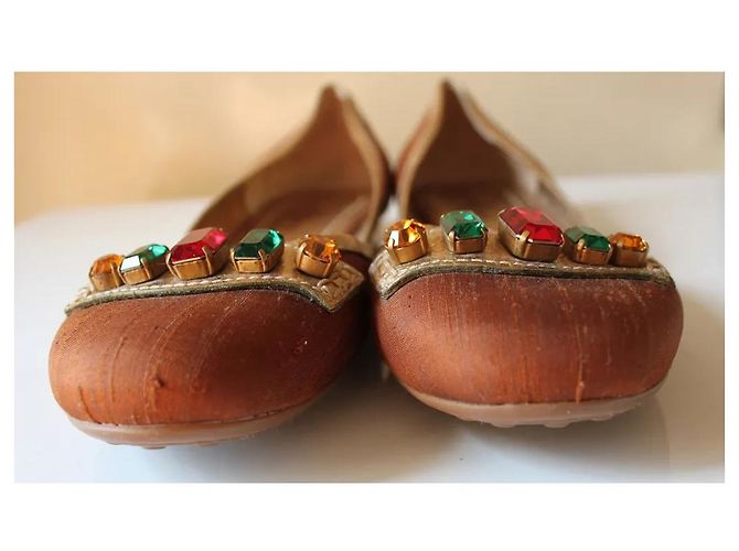 Car Shoes Bailarinas de Car Shoe Multicolor Dorado Marrón claro - vista 4