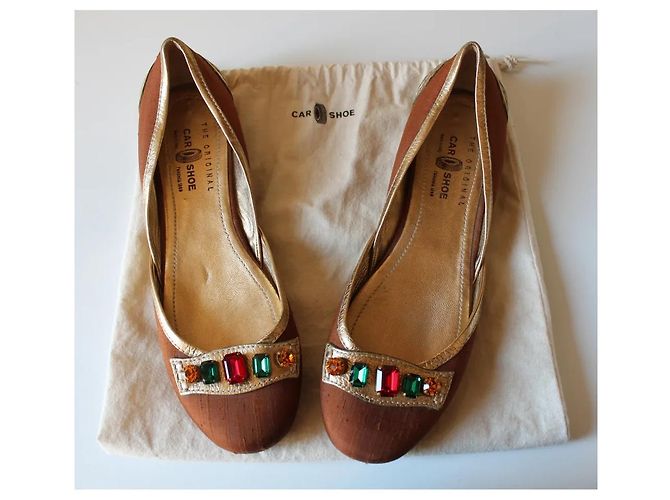 Car Shoes Bailarinas de Car Shoe Multicolor Dorado Marrón claro - vista 8