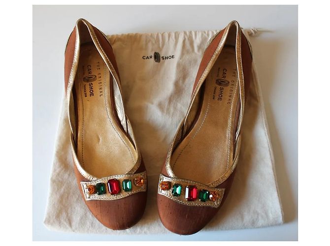 Car Shoes Bailarinas de Car Shoe Multicolor Dorado Marrón claro - vista 9
