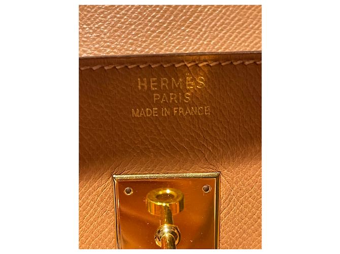 Hermès Birkin 35 em couro Naturelle Courchevel com ferragens douradas Castanho claro - vista 13