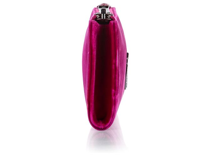 Pochette in velluto rosa Tom Ford - vista 3