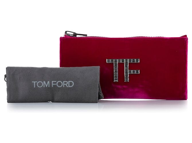 Pochette in velluto rosa Tom Ford - vista 8