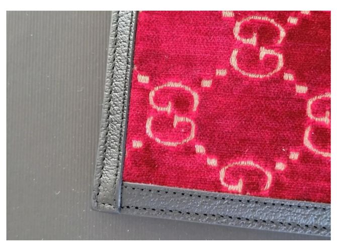 Ophidia Pochette Gucci in velluto rosso scuro Bordò - vista 6