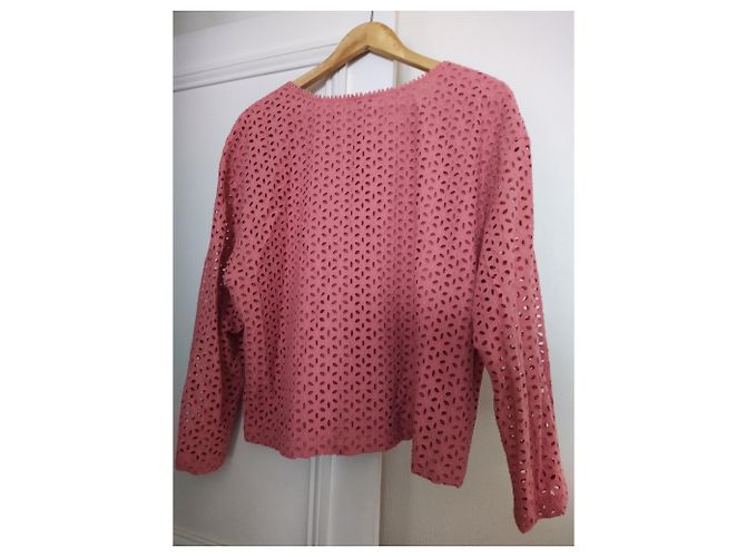Camicetta Des Petits Hauts Corallo in Cotone - vista 3