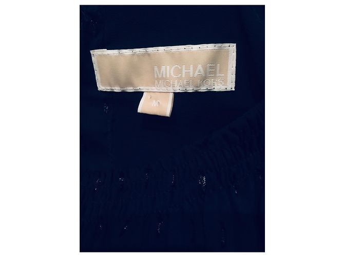 Michael Kors Maxi Chiffon Georgette Kleid Dunkelblau - Ansicht 6