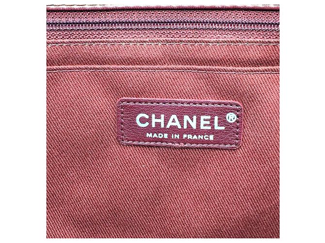 Trendy CC Borsa Chanel Timeless Icons Secret Label in pelle rosso bordeaux - vista 4