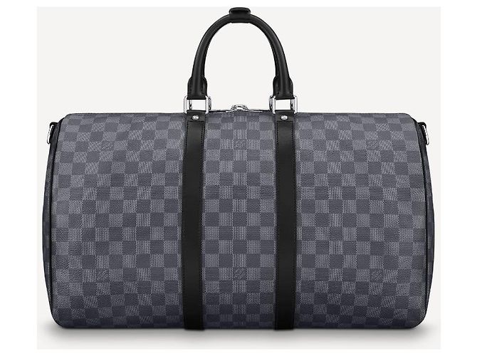 Abbesses Louis Vuitton LV Keepall Damier grafite nuovo Grigio - vista 2