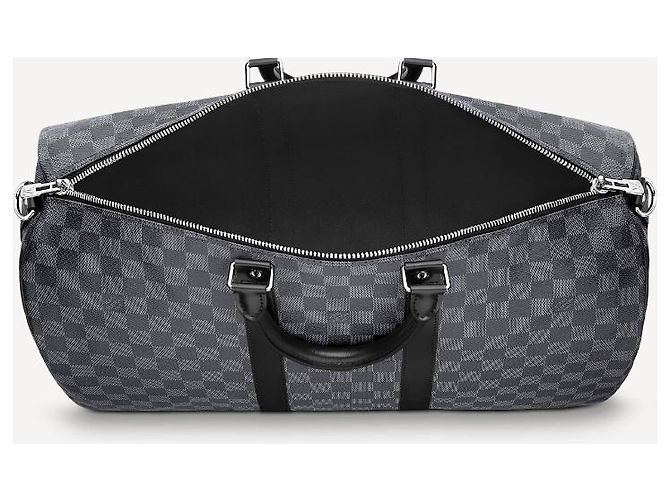 Abbesses Louis Vuitton LV Keepall Damier grafite nuovo Grigio - vista 3