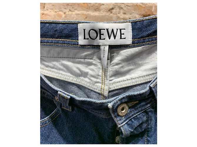 Jeans Loewe in cotone blu Bronzo - vista 3