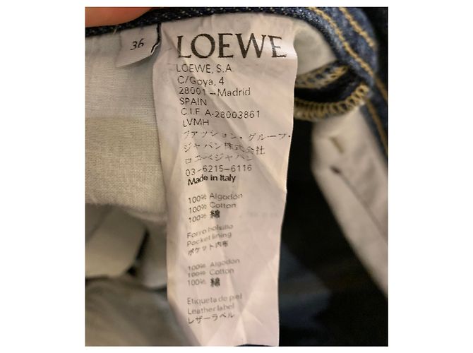 Jeans Loewe in cotone blu Bronzo - vista 5