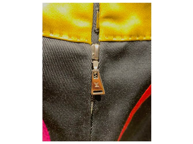 Minifalda Louis Vuitton de algodón negro rosa amarillo - vista 4