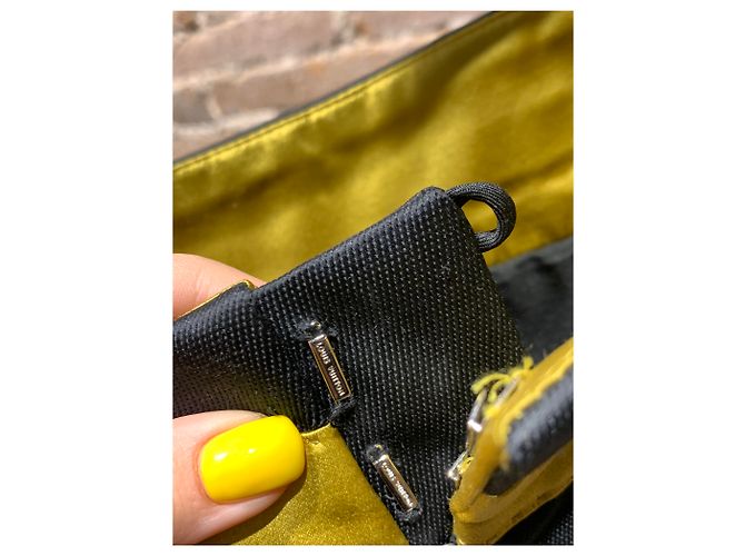 Minifalda Louis Vuitton de algodón negro rosa amarillo - vista 5