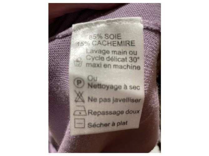 Autre Marque Liverny Pullover aus Seide und Kaschmir Violett - Ansicht 5