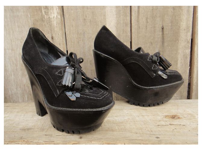 mocassini con plateau Burberry p 38 Nero - vista 2