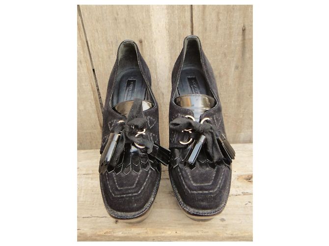 mocassini con plateau Burberry p 38 Nero - vista 3