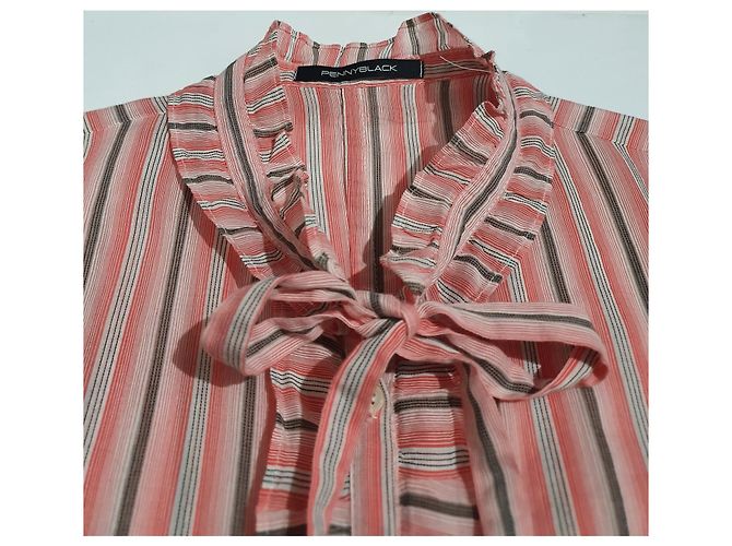 Camicia a righe Pennyblack in cotone e seta Multicolore - vista 2